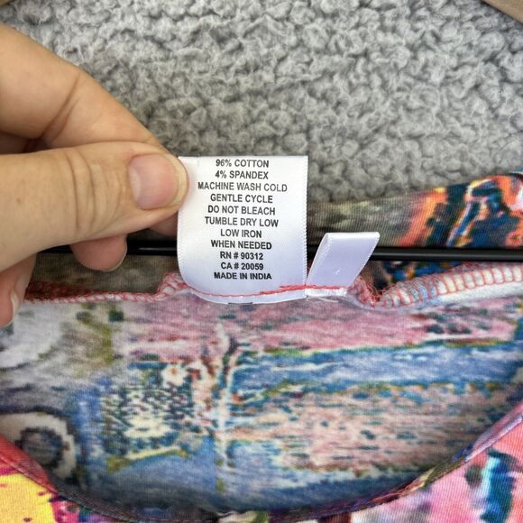 Parsley & Sage Top PL Petite Large Geometric Art to Wear Boho Beach Shirt PL - Picture 4 of 12